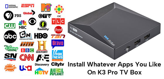 ODM K3 Pro Android IPTV Kutusu Hayat boyu Ağ OTT Akış Kutusu